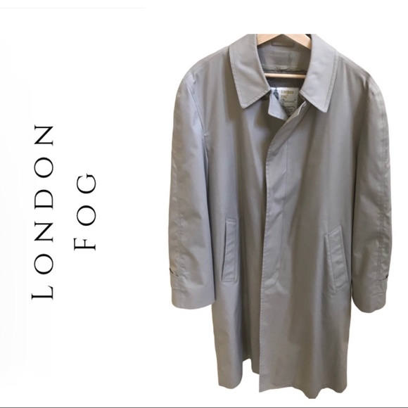 London Fog Maincoats Tan Trench Rain Coat Removable Liner Men’s Size 42R - Picture 14 of 14